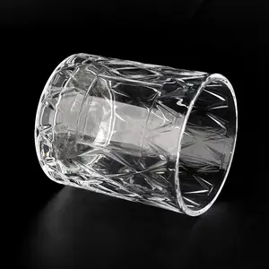 Transparant Glas Kaars Potten Voor Maken Custom Logo Kaarshouder