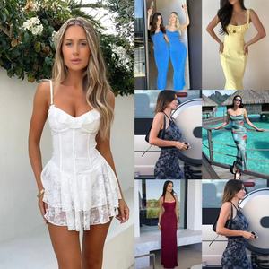 Abiti all'ingrosso da donna all'ingrosso in cotone-lino in misto tunica Maxi abiti per Boutique/Resort pronto per ordini all'ingrosso direttamente in fabbrica - Product Image 6