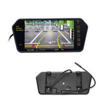 AHD1080P Caméra de recul dynamique pour ligne de stationnement 7 pouces Moniteur miroir étanche Vue nocturne Aide à l'inversion pour voitures, camionnettes et bus
