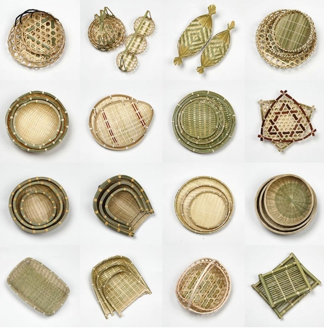 New Arrival Eco-friendly Natural Handwoven Bamboo Basket for Table Restaurant Dining Room Decoration