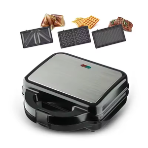 Machine à sandwichs grillés 2 tranches, gaufrier et <span class=keywords><strong>presse</strong></span> à <span class=keywords><strong>panini</strong></span> avec 3 plaques de cuisson antiadhésives compatibles lave-vaisselle - Product Image 4