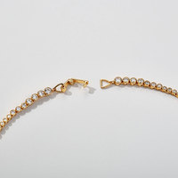 Collier ras du cou tendance INS plaqué or 24 carats en argent 925 serti de zircon, chaîne longue pour pull, collier à tirer pour femmes, bijoux