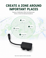 Traceur GPS filaire pour moto Trevaron : localisation en temps réel, alertes géofences, historique d'itinéraire de 30 jours, détection ACC, sonnerie à distance