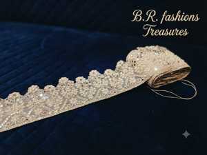 Pearl Embroidery Floral Lace Trim <b>Ribbon</b> Bridal <b>Wedding</b> Dress Garment Border Decorative Craft Sewing Home Decor Embellishment - Product Image 3