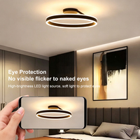 Plafonnier LED rond pour salon et chambre à coucher CRI97 120 °   Éclairage bidirectionnel d'usine CE RoHS EMC LVD à double commande CCT réglable 50W