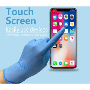 Cung cấp Nhà Máy Nitrile kết cấu bột miễn phí Đen Găng tay Nitrile găng tay - Product Image 5