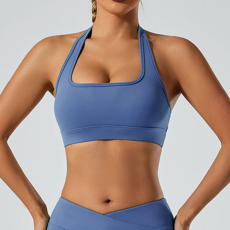 Soutien-gorge dos nu bleu lichen