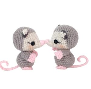 2022 gran oferta Amigurumi personalizado 100% hecho a mano Crochet <span class=keywords><strong>Possum</strong></span> para niños manualidades regalo - Product Image 1