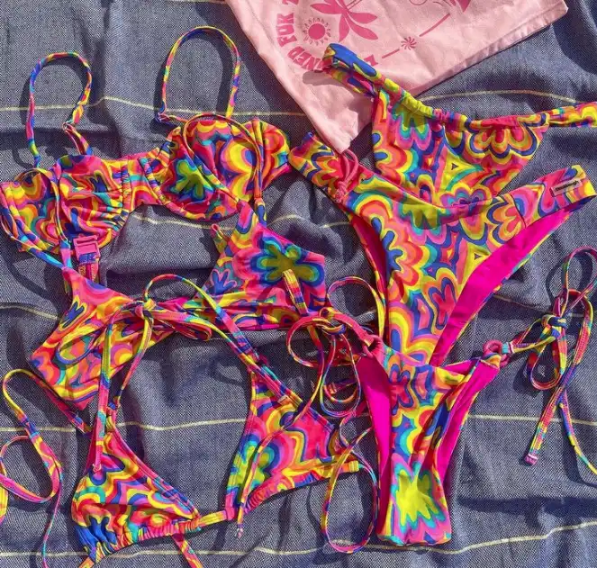 girls seamless reversible bikini wholesale private