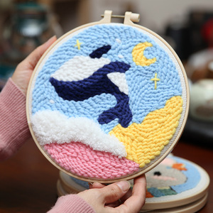 Đấm Kim Hoàn Chỉnh Kit Dễ Dàng Tự Làm May Vá Len <span class=keywords><strong>Cross</strong></span> <span class=keywords><strong>Stitch</strong></span> Chọc Ma Thuật Thêu Kim Kit Cho Người Mới Bắt Đầu Trang Trí Nội Thất - Product Image 3