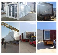 Maisons mobiles pliables de 40 pieds, maisons minuscules, maisons préfabriquées prêtes à l'emploi, maison préfabriquée à deux chambres, maison préfabriquée extensible en conteneur