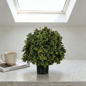 Planta Artificial <span class=keywords><strong>en</strong></span> Maceta de 50 cm con Diseño Encantador, Hojas de <span class=keywords><strong>Milán</strong></span>, Follaje Denso, Topiario de Boj Artificial, Bonsái, Novedad 2026 - Product Image 2