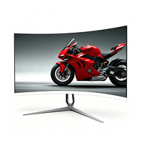 Moniteur MVA 180 Hz 24 pouces Résolution 1920*1080 2800R 3ms Moniteur de jeu incurvé Blanc Sans cadre