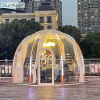 Casa de burbujas para acampar al aire libre, suministro del fabricante, fuerte resistencia al viento para campings al aire libre, casa Domo prefabricada