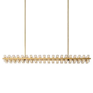 72" Long Rectangle Led Crystal Chandelier For Dining Table Kitchen Island American Brass Large Chandelier - Product Image 5