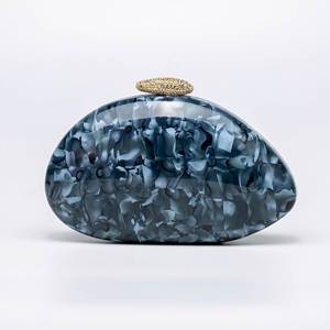 Nouvelle Arrivée : Pochette de Soirée de Luxe pour Femme, Magnifique Sac en Acrylique Coquillage Irrégulier avec Strass pour Mariage et Cérémonie Estivale - Product Image 3