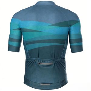 Maillot de cyclisme personnalisé haute performance pour hommes et femmes, séchage rapide, respirant, polyester et élasthanne, imprimé dégradé, pour le cyclisme sur route - Product Image 2
