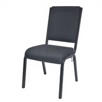 Chaises d'église empilables simples en noir, empilables pour les pasteurs