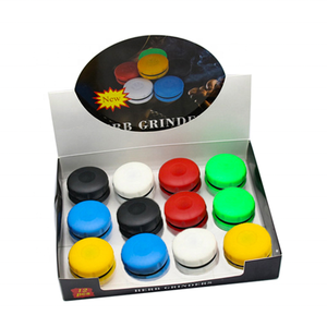 Hot sale hamburger shape 60 mm pocket <b>plastics</b> custom logo portable spinner herb <b>grinder</b> - Product Image 4