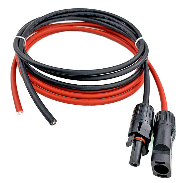 Factory Price 50 Feet Solar Panel Extension Cable 2.5mm2 4mm2 8mm2 Copper Wire with Female Male Connector for RV Solar Panel