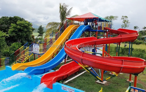 Tùy Chỉnh Riêng Gia Đình Sử Dụng Toboggan Cho Nhà Sân Sau Hồ Bơi Sợi Thủy Tinh Trượt Nước - Product Image 4