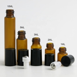 Prêt à expédier 1ML 2ML 3ML 5ML 10ML bouteille en verre ambré rouleau sur bouteille pour parfum d'huile essentielle - Product Image 2