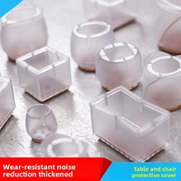 Coussinets de meubles épaissis antidérapants en silicone protecteurs de jambes de chaise de salle à manger silencieux résistants à l'usure en feutre plastique antidérapant pour tables