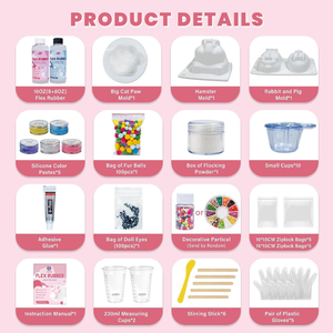 Vente chaude Super Doux 1:1 AB Ratio Mix Liquide Squishy Jouet DIY Set-Taba De Qualité Alimentaire Cat's Paw Squeeze <span class=keywords><strong>Toys</strong></span> Kit - Product Image 2