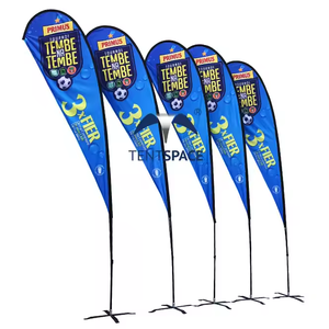 TENTSPACE定制标志全彩印花运动羽毛旗促销涤纶面料广告充气带旗杆 - Product Image 5