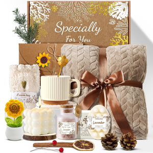 Cozy Self Care <b>Gift</b> Box Kit <b>Set</b> with Blanket, Mug & Scented Candle, Custom Logo for Fathers Day <b>Gift</b> <b>Set</b> - Product Image 6
