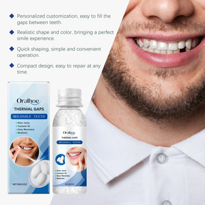Cuentas de ajuste térmico Chapas de dientes Kit de reparación de dientes temporal moldeable para arreglar la enseñanza de dientes faltantes - Product Image 4