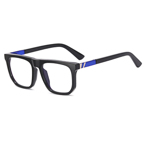 TR90 lunettes <span class=keywords><strong>de</strong></span> lecture carrées anti-lumière bleue à dessus plat Hombre lunettes à rayures bleues transparentes <span class=keywords><strong>de</strong></span> haute qualité montures <span class=keywords><strong>de</strong></span> lunettes pour hommes - Product Image 6