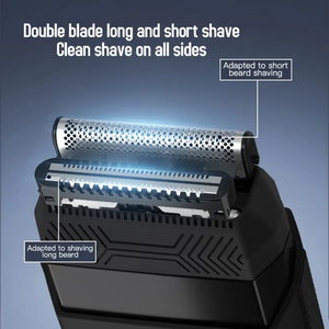 Afeitadora Eléctrica de Alta Potencia 8500 rpm para Hombre, Doble Lámina, Pantalla LCD, Impermeable IPX7, Tapa Magnética, Recortadora de Barba y Cabello - Product Image 3