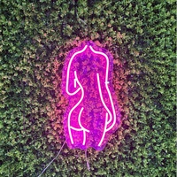 Enseigne néon LED personnalisée en forme de dos de femme nue sexy, décoration de fête en boîte de nuit, lumière LED