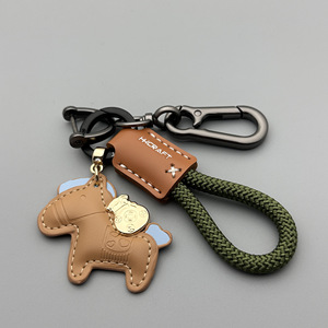 Llavero de Cuero Vacuno Hecho a Mano, Colgante de <span class=keywords><strong>Juguete</strong></span>, Exquisito, Moderno, Simple, Elegante, Unisex, para Parejas, Correa para Llavero, <span class=keywords><strong>Juguete</strong></span> - Product Image 2