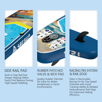 Tabla de Paddle Surf Inflable de PVC OEM de Fábrica para Aguas Oceánicas con Kit de Reparación y Accesorios Completos
