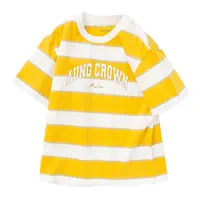 Yeni moda çocuk giyim % 100% pamuk kısa kollu bebek erkek düz çizgili çocuk yürümeye başlayan T shirt