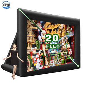 Nhà Máy Customized Gia Đình Ngoài Trời PVC Phía Sau Chiếu Inflatable Xách Tay Màn Hình Phim - Product Image 2
