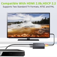 Convertisseur adaptateur HDMI vers AV RCA CVBS S-Video Xput 4K60Hz, transmetteur de signal vidéo HD, prend en charge HDCP2.2 pour affichage TV