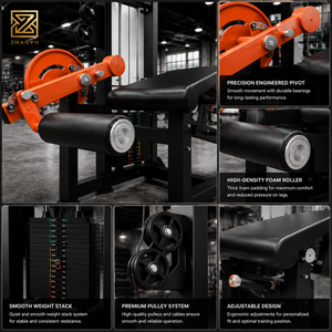 ZY Appareil 2-en-1 à charge par poulies pour soulevé de cuisse assis et <span class=keywords><strong>extension</strong></span> de jambe couché, équipement de musculation professionnel - Product Image 2