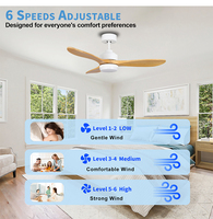 Ventilateur de plafond moderne décoratif de 48 pouces avec télécommande, moteur DC silencieux à faible bruit, vente en gros