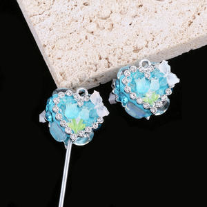 Diamante mariposa color tulipán amor diamante bola agujero recto cuentas DIY teléfono móvil llavero collar Accesorios - Product Image 6