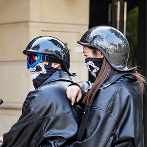 LVCOOL fibra de carbono 1 Sao motocicleta medio casco para hombres y mujeres verano seguridad Scoop diseño coche eléctrico Compatible - Product Image 3