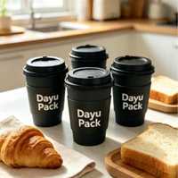 Gobelets à café en papier durables, personnalisés, écologiques, recyclables, avec revêtement PE de qualité alimentaire, avec couvercles et manchons