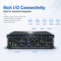 Mini PC compact sans ventilateur avec processeur I3-6005U, I5-6200U, I7-6500U, double LAN, 6 ports COM, USB, HD, VGA, SSD pour Kiosque, Passerelle, Contrôle de Point de Borne