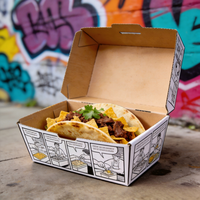 Boîte d'emballage alimentaire jetable en papier sulfurisé personnalisée Enten Packaging pour tacos et plateaux