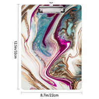 Porte-documents en plastique personnalisable, format A4/Letter, avec clip métallique, design mignon pour étudiants et enfants, impression UV