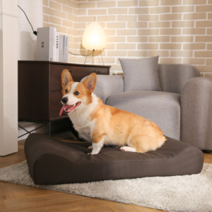 Cojín de cama para mascotas para todas las estaciones para perros y gatos, tela de cuero Ultra Tech, colchón para perros resistente a mordeduras, cama ortopédica para perros - Product Image 1