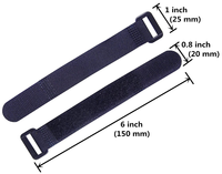 Sangle à boucle auto-agrippante élastique réglable en nylon 100 % écologique avec logo personnalisé