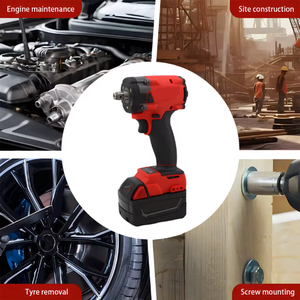 Clé à Chocs Sans Fil <span class=keywords><strong>Mili</strong></span> Professional 18V 300N.<span class=keywords><strong>M</strong></span> pour Réparation Auto & Camion, Grande Puissance, Carré 1/2 Pouce, Moteur Brushless, Clé Électrique Wauke - Product Image 3